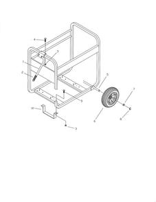 Wheel Kit Diagram and Parts List for 030422-0  Briggs and Stratton Generator